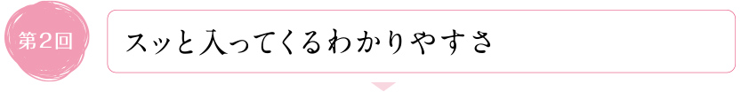 スッと入ってくるわかりやすさ